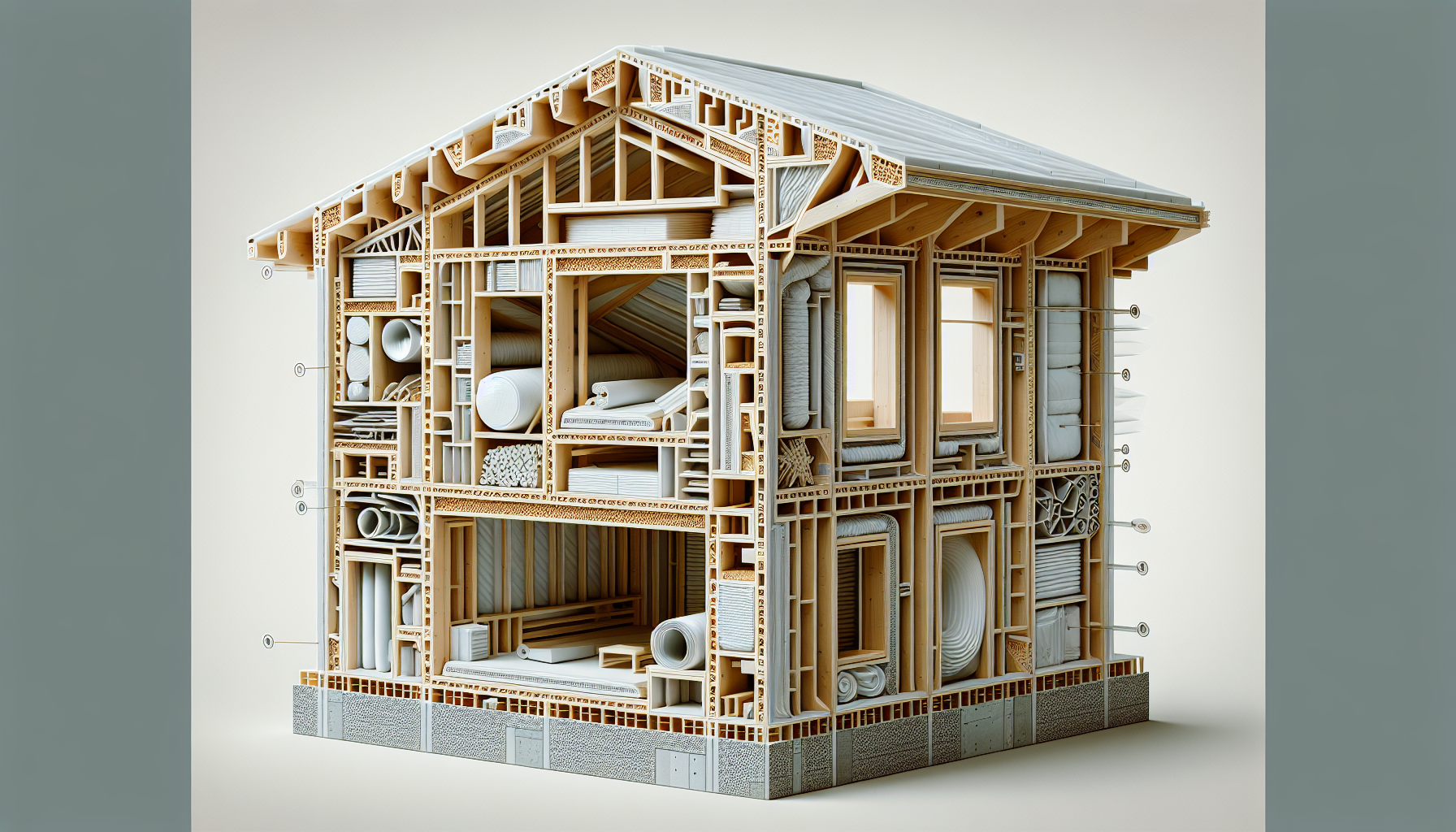 Key components of a timber frame structure